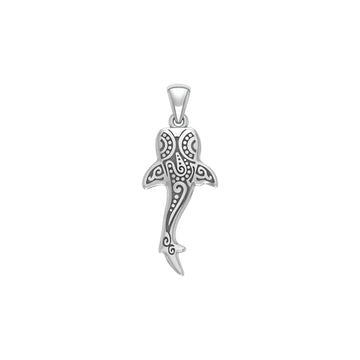 Large Oboriginal Whale Shark Sterling Silver Pendant By DiveSilver